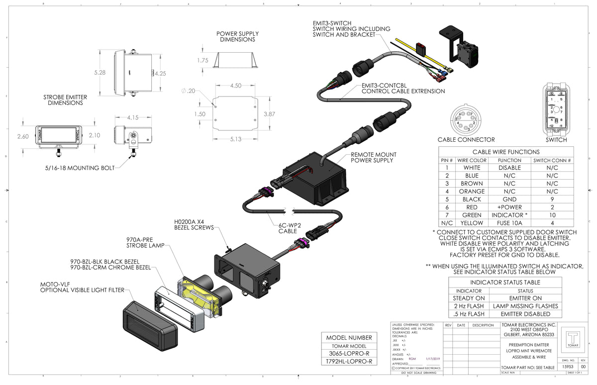STROBECOM II® 3065 Series Low Profile (LOPRO) Emitter System