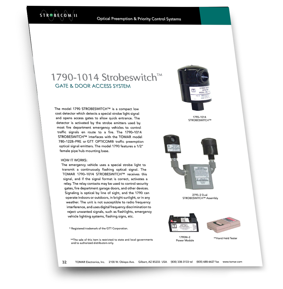 1790-1014 Strobeswitch™ Gate and Door Access System Product Brochure Image