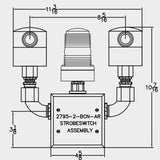 2795-2-BCN-AR Dual STROBESWITCH™ Assembly w/ MicroLED® Warning Beacon